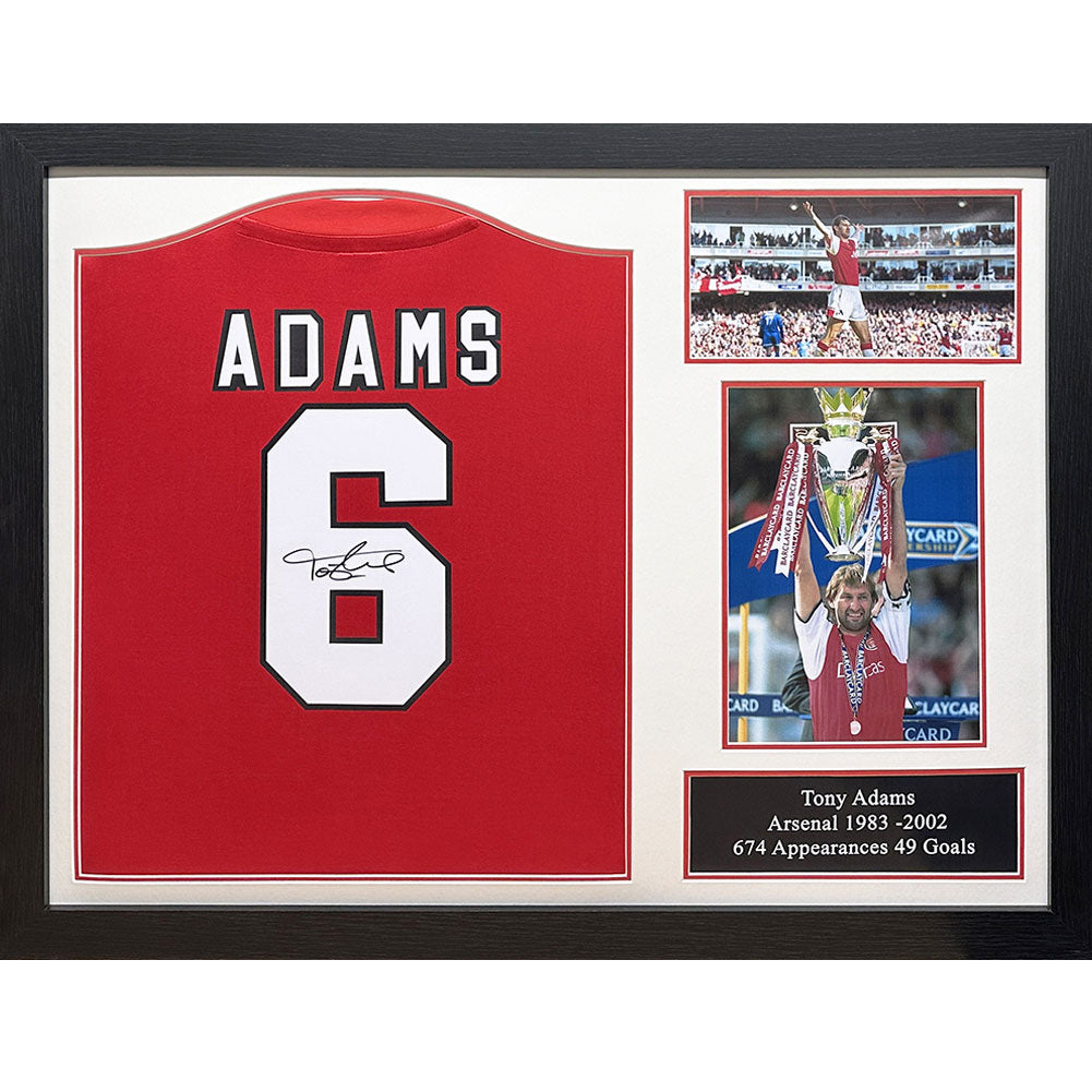 Arsenal FC Adams Retro Signed Shirt (Framed): 1 - Signed Memorabilia By Arsenal