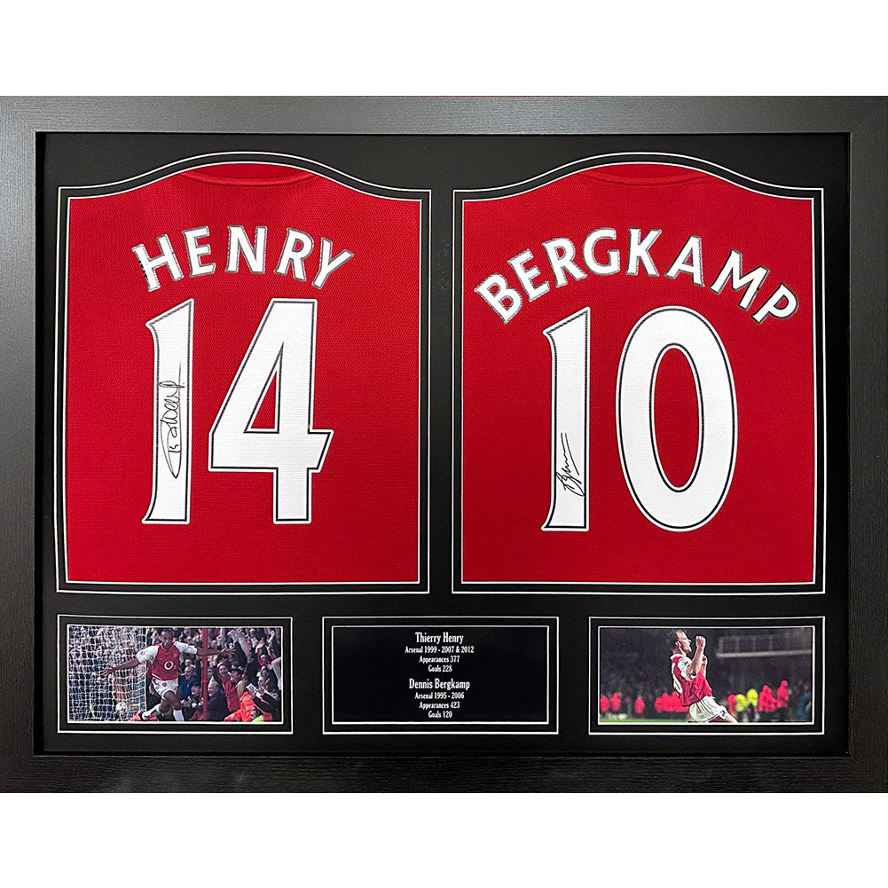 Arsenal FC Bergkamp & Henry Signed Shirts (Dual Framed): 1 - Signed Memorabilia By Arsenal