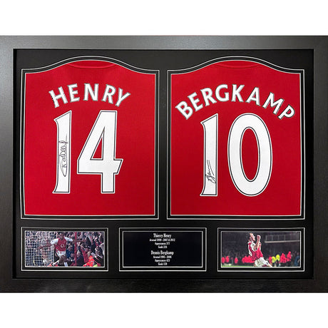 Arsenal FC Bergkamp & Henry Signed Shirts (Dual Framed): 1 - Signed Memorabilia By Arsenal