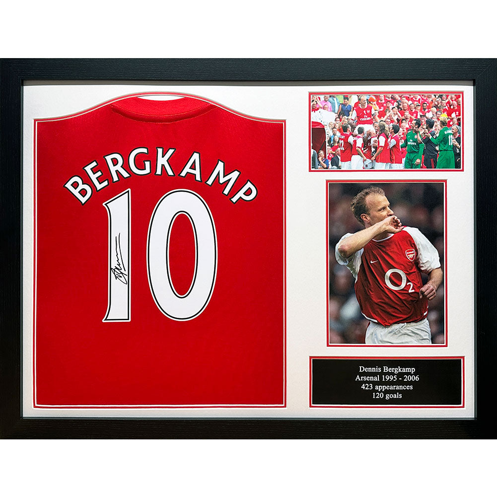 Arsenal FC Bergkamp Signed Shirt (Framed): 1 - Signed Memorabilia By Arsenal