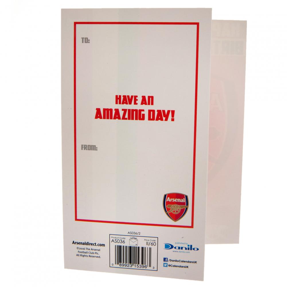 Arsenal FC Gunners Birthday Card: 3 - Greeting Cards By Arsenal