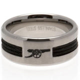 Arsenal FC Black Inlay Ring Large: 2 - Jewellery By Arsenal