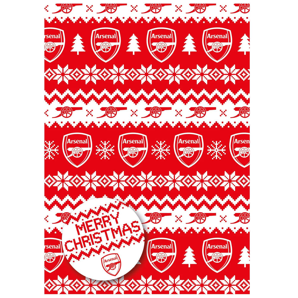 Arsenal FC Christmas Gift Wrap - Shop Gift Wrap & Bags At Gift Moments - 1