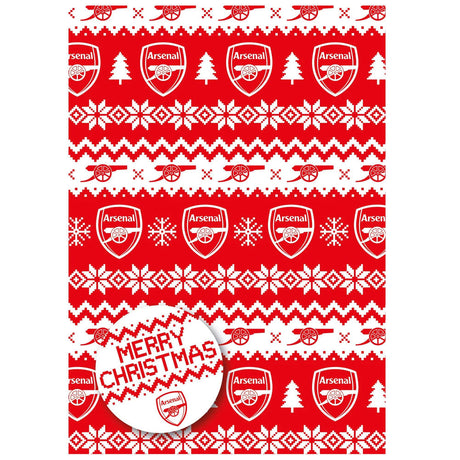 Arsenal FC Christmas Gift Wrap - Shop Gift Wrap & Bags At Gift Moments - 1