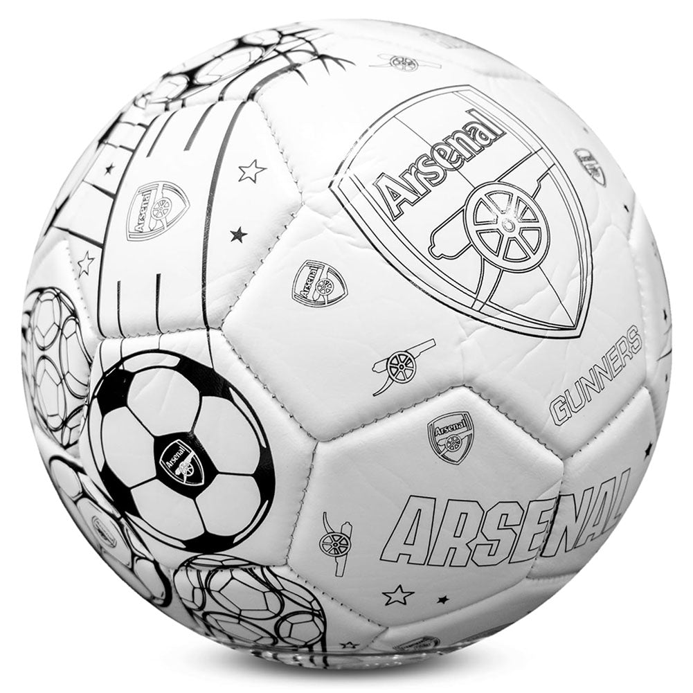 Arsenal FC ’Colour In’ Mini Football Set: 4 - Balls By Arsenal