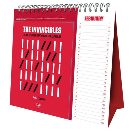 Arsenal FC Desktop Calendar 2026: 2 - Calendars By Arsenal