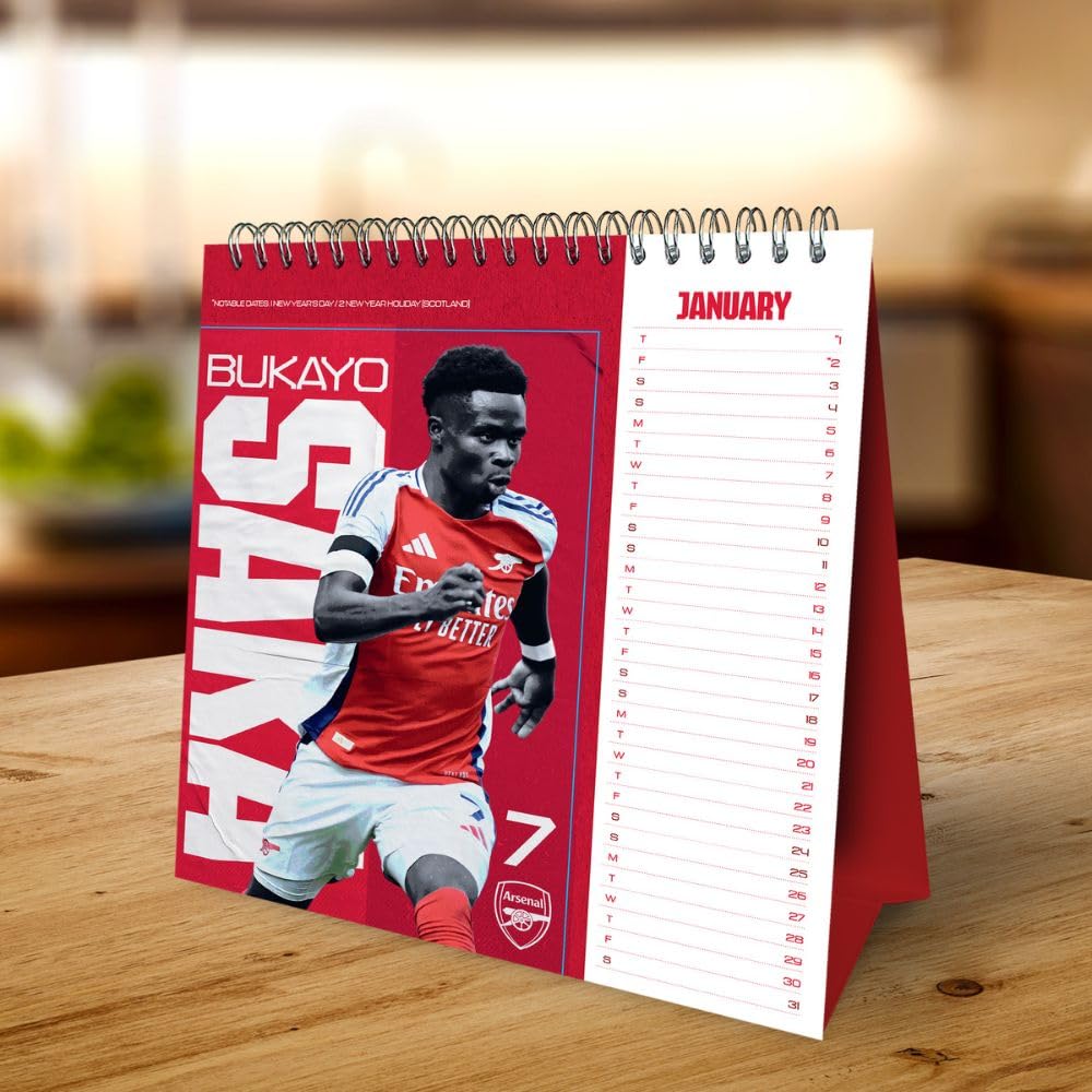 Arsenal FC Desktop Calendar 2026: 4 - Calendars By Arsenal