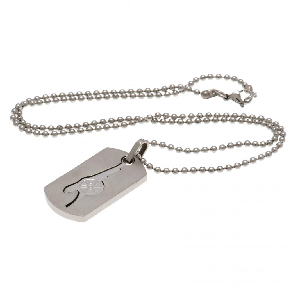 Arsenal FC Cut Out Cannon Dog Tag & Chain: 3 - Jewellery By Arsenal