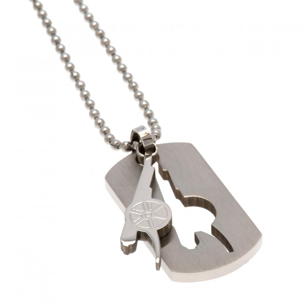 Arsenal FC Cut Out Cannon Dog Tag & Chain: 2 - Jewellery By Arsenal