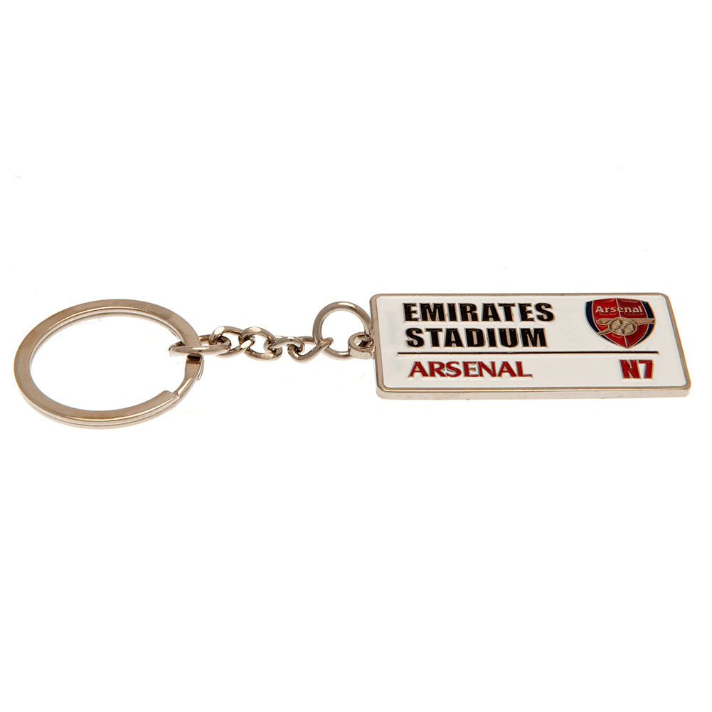 Arsenal FC Embossed Street Sign Keyring: 3 - Keyrings By Arsenal