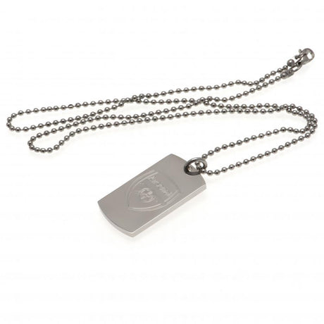 Arsenal FC Engraved Dog Tag & Chain: 3 Jewellery By Arsenal