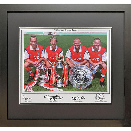 Arsenal FC Famous Back 4 Signed Framed Print: 1 - Signed Memorabilia By Arsenal