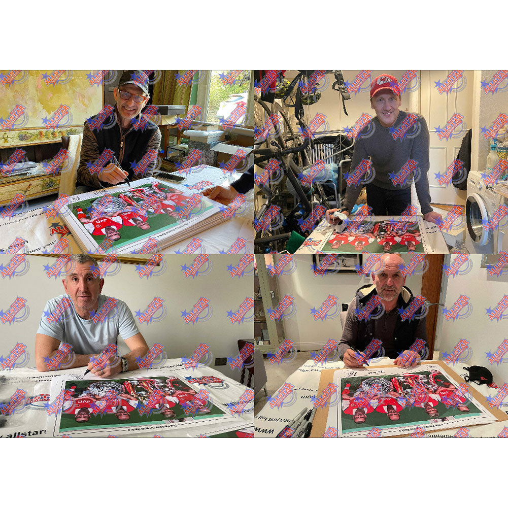 Arsenal FC Famous Back 4 Signed Framed Print: 3 - Signed Memorabilia By Arsenal