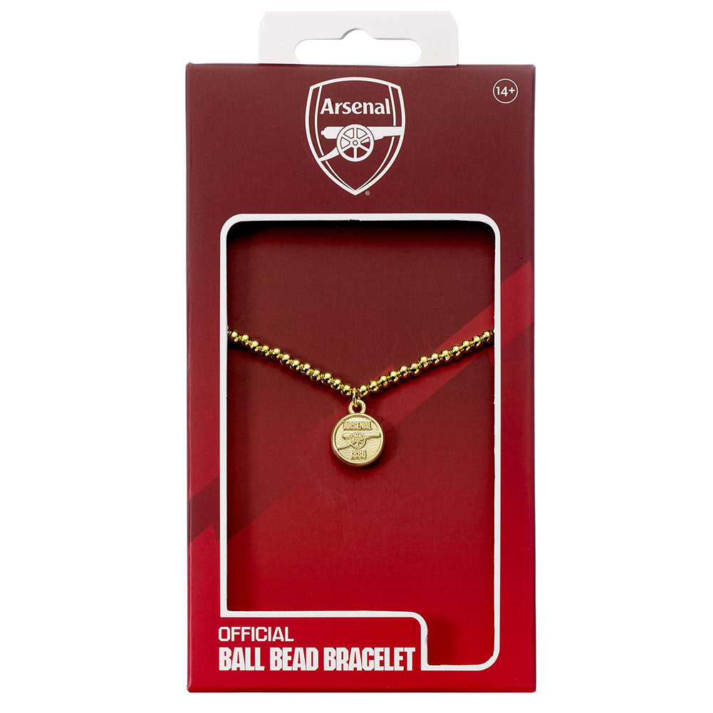Arsenal FC Gold Finish Bead Bracelet: 2 - Bracelets By Arsenal