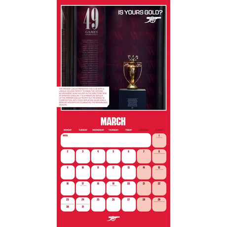 Arsenal FC Legends Square Calendar 2026: 2 - Calendars By Arsenal