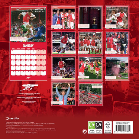 Arsenal FC Legends Square Calendar 2026: 4 - Calendars By Arsenal