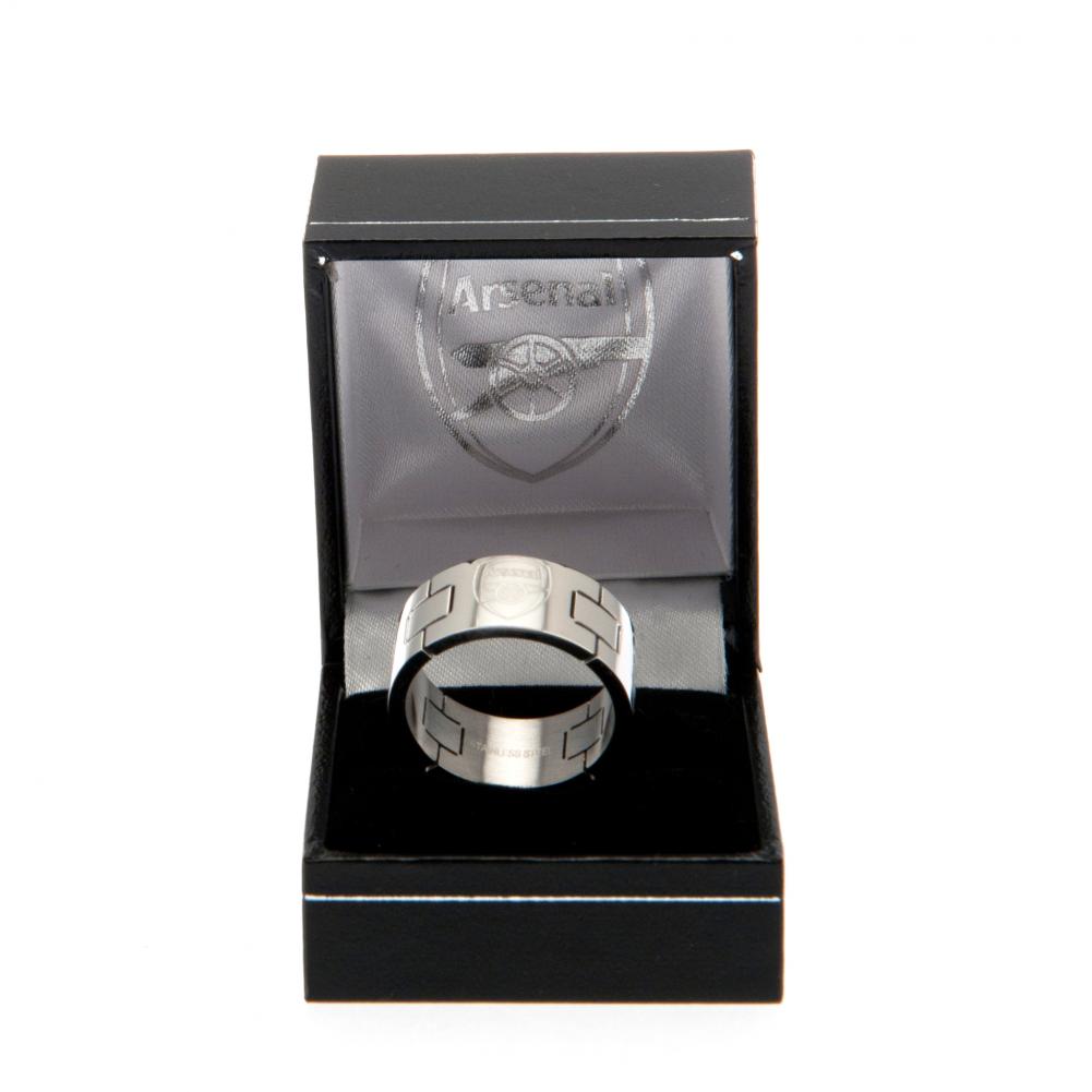 Arsenal FC Stainless Steel Link Ring: 1 - Jewellery By Arsenal