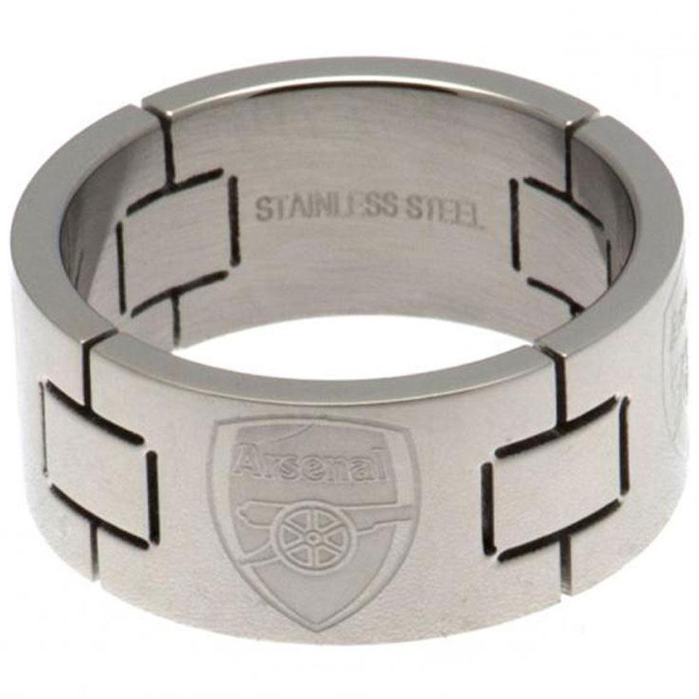 Arsenal FC Stainless Steel Link Ring: 2 - Jewellery By Arsenal