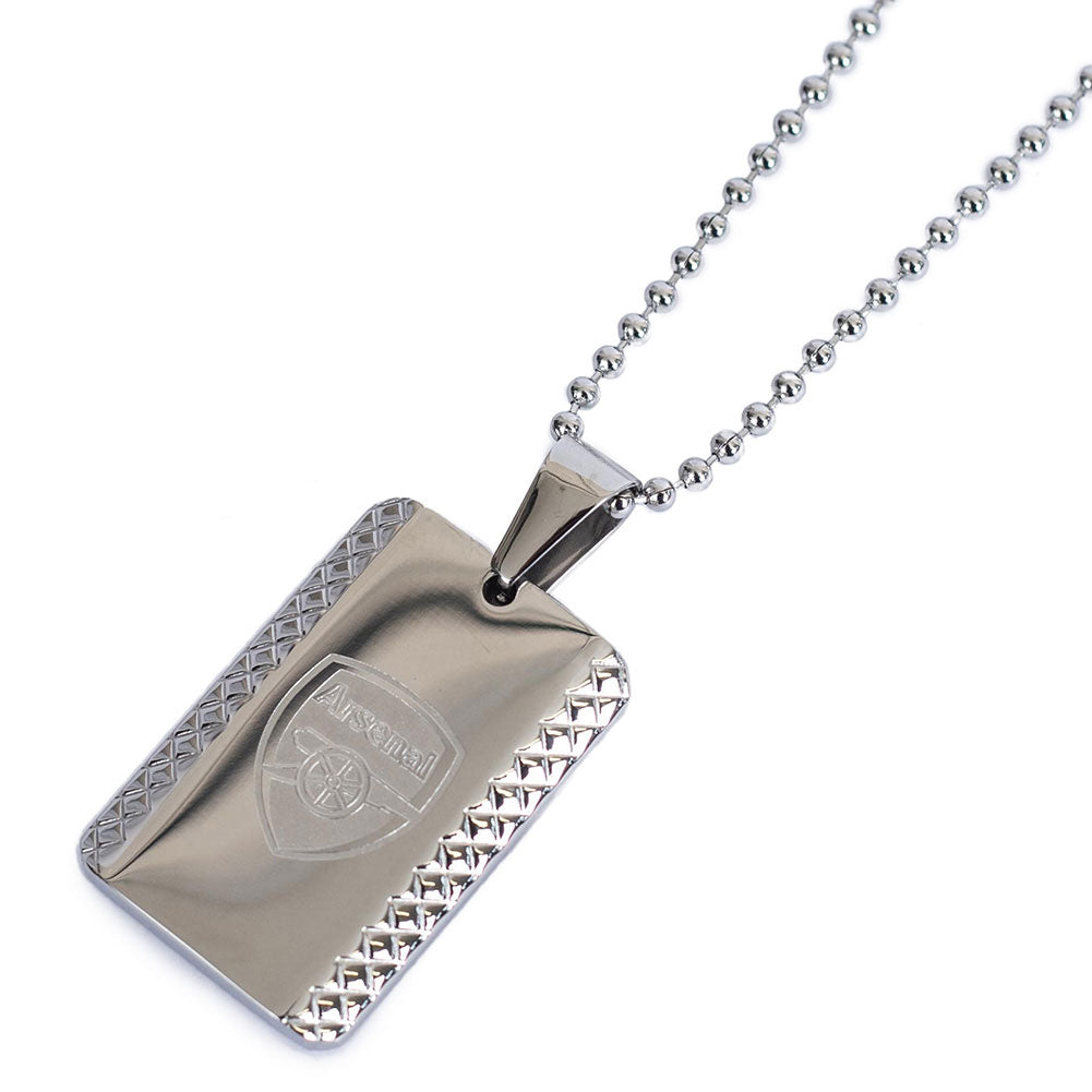 Arsenal FC Stainless Steel Dog Tag & Chain: 2 - Jewellery By Arsenal