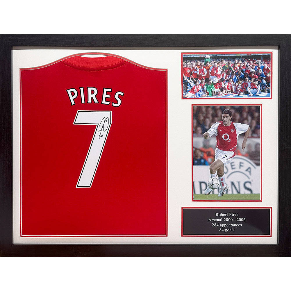 Arsenal FC Pires Signed Shirt (Framed): 1 - Signed Memorabilia By Arsenal
