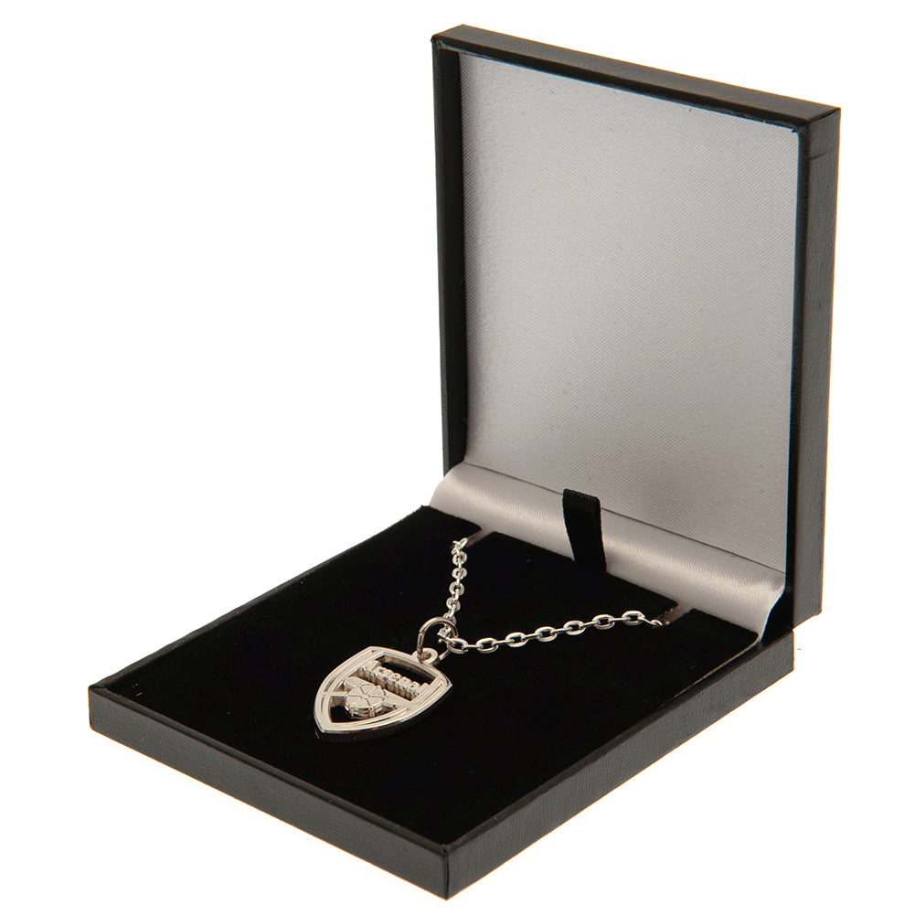 Arsenal FC Silver Plated Boxed Pendant CR - Shop Necklaces At Gift Moments - 1