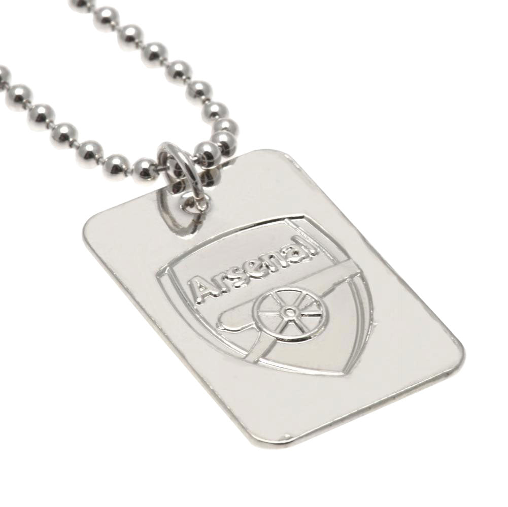 Arsenal FC Silver Plated Dog Tag & Chain: 2 - Jewellery By Arsenal