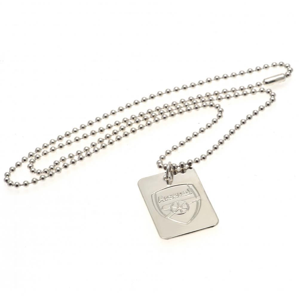 Arsenal FC Silver Plated Dog Tag & Chain: 3 - Jewellery By Arsenal