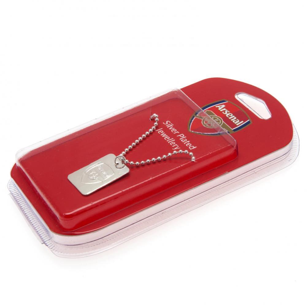 Arsenal FC Silver Plated Dog Tag & Chain: 1 - Jewellery By Arsenal