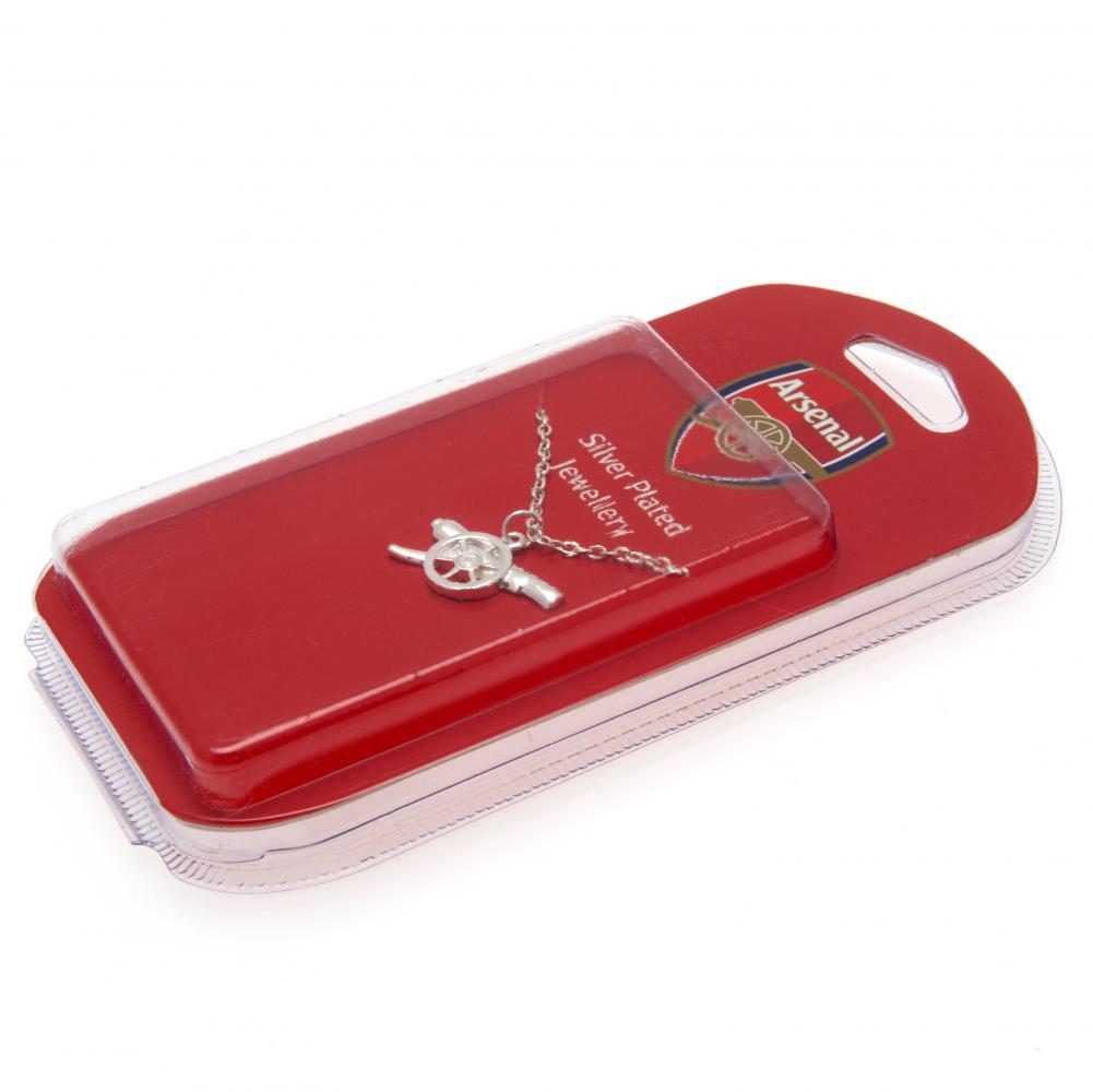 Arsenal FC Silver Plated Pendant & Chain GN: 1 - Jewellery By Arsenal