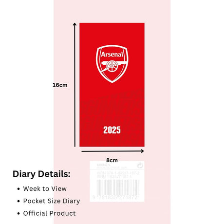 Arsenal FC Slim Diary 2025: 3 - Diaries By Arsenal