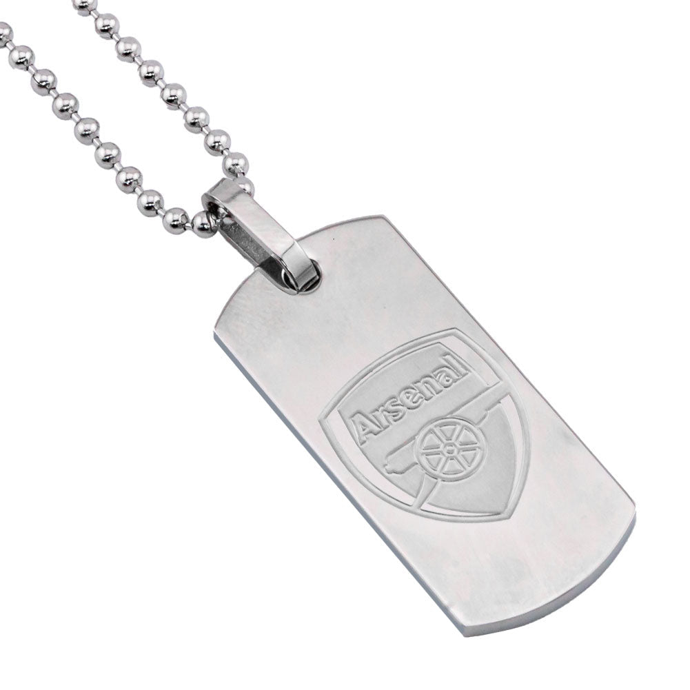Arsenal FC Engraved Slim Dog Tag & Chain: 1 - Necklaces By Arsenal