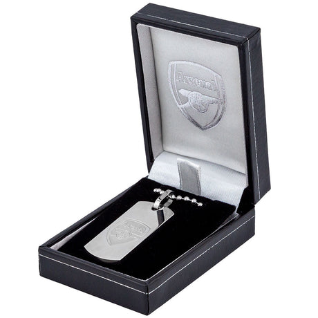 Arsenal FC Engraved Slim Dog Tag & Chain: 3 - Necklaces By Arsenal
