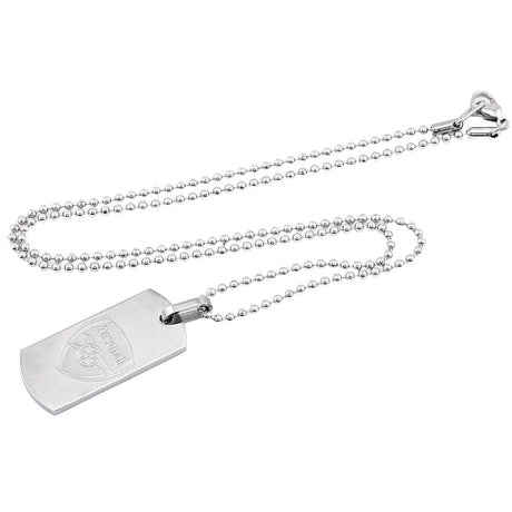 Arsenal FC Engraved Slim Dog Tag & Chain: 2 - Necklaces By Arsenal