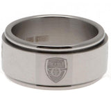 Arsenal FC Stainless Steel Spinner Ring: 2 - Jewellery By Arsenal