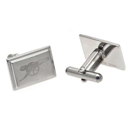 Arsenal FC Stainless Steel Cannon Cufflinks: 2 Cufflinks & Tie Slides By Arsenal