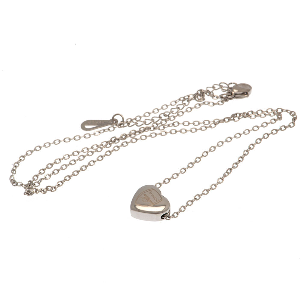 Arsenal FC Stainless Steel Heart Necklace: 3 - Jewellery By Arsenal
