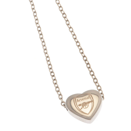 Arsenal FC Stainless Steel Heart Necklace: 2 - Jewellery By Arsenal