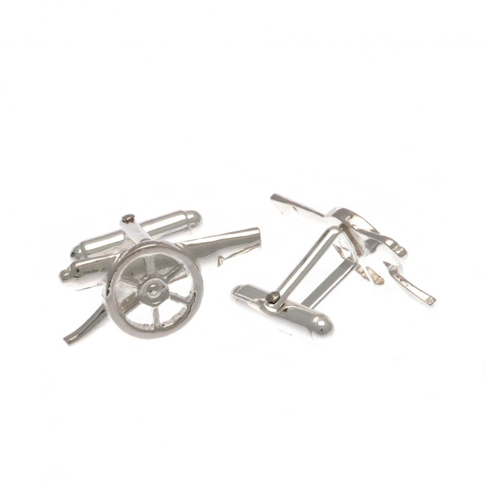 Arsenal FC Sterling Silver Cannon Cufflinks: 2 - Cufflinks & Tie Slides By Arsenal