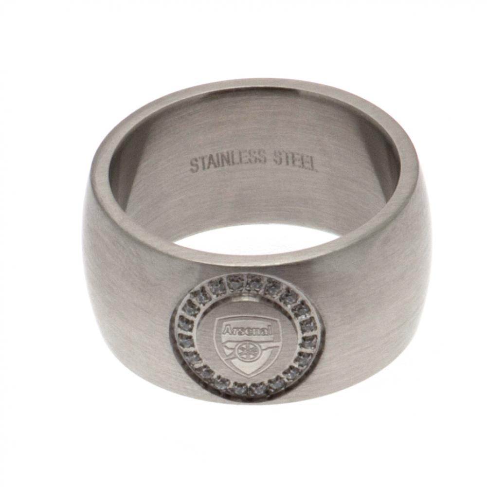 Arsenal FC Stone Set Ring Medium: 3 - Jewellery By Arsenal