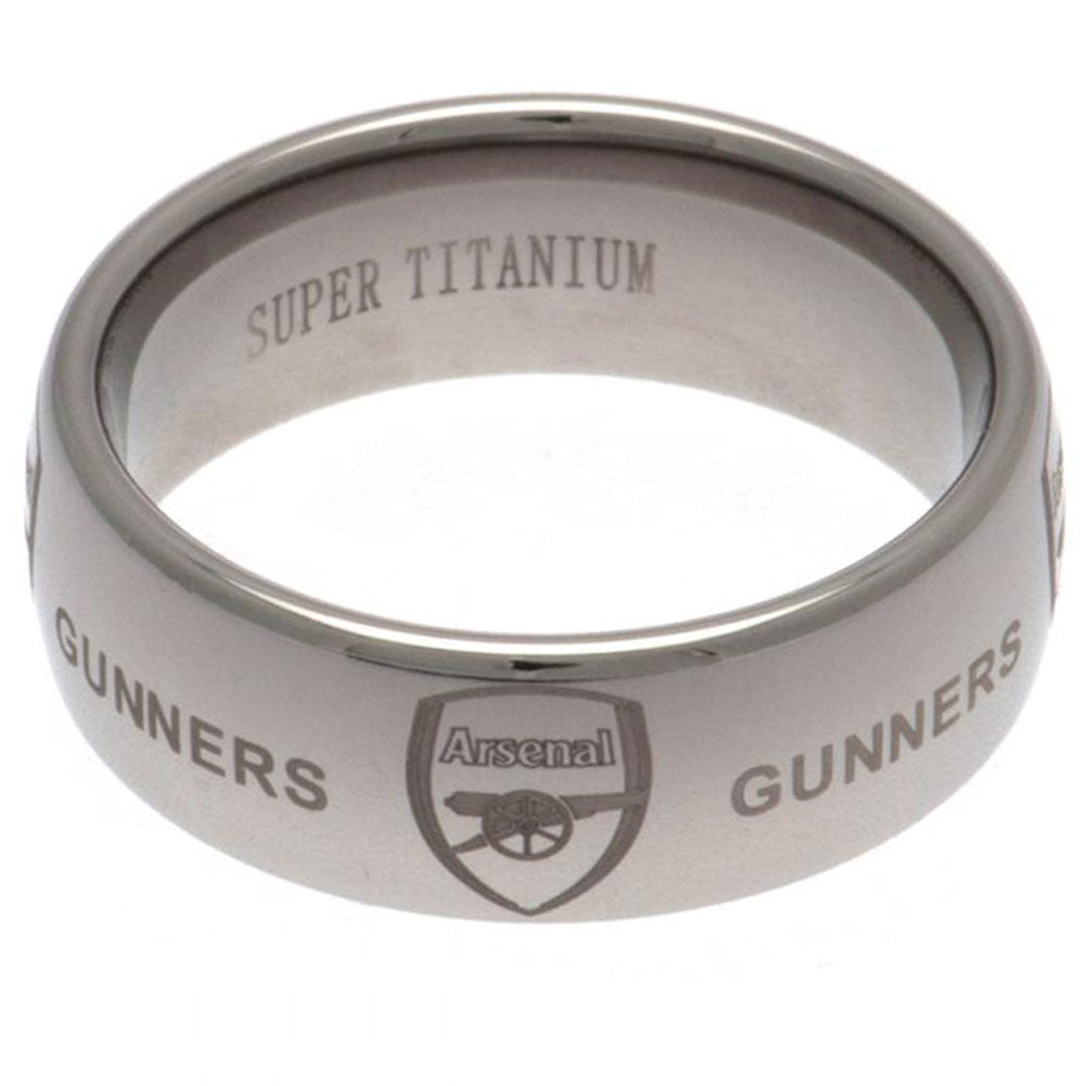 Arsenal FC Super Titanium Ring Medium: 2 - Jewellery By Arsenal