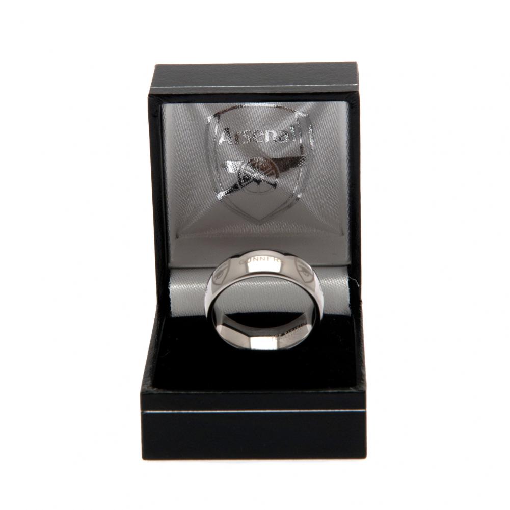 Arsenal FC Super Titanium Ring Small: 1 - Jewellery By Arsenal