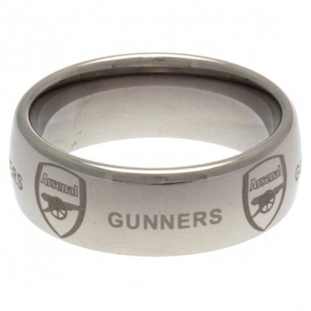 Arsenal FC Super Titanium Ring Small: 3 - Jewellery By Arsenal
