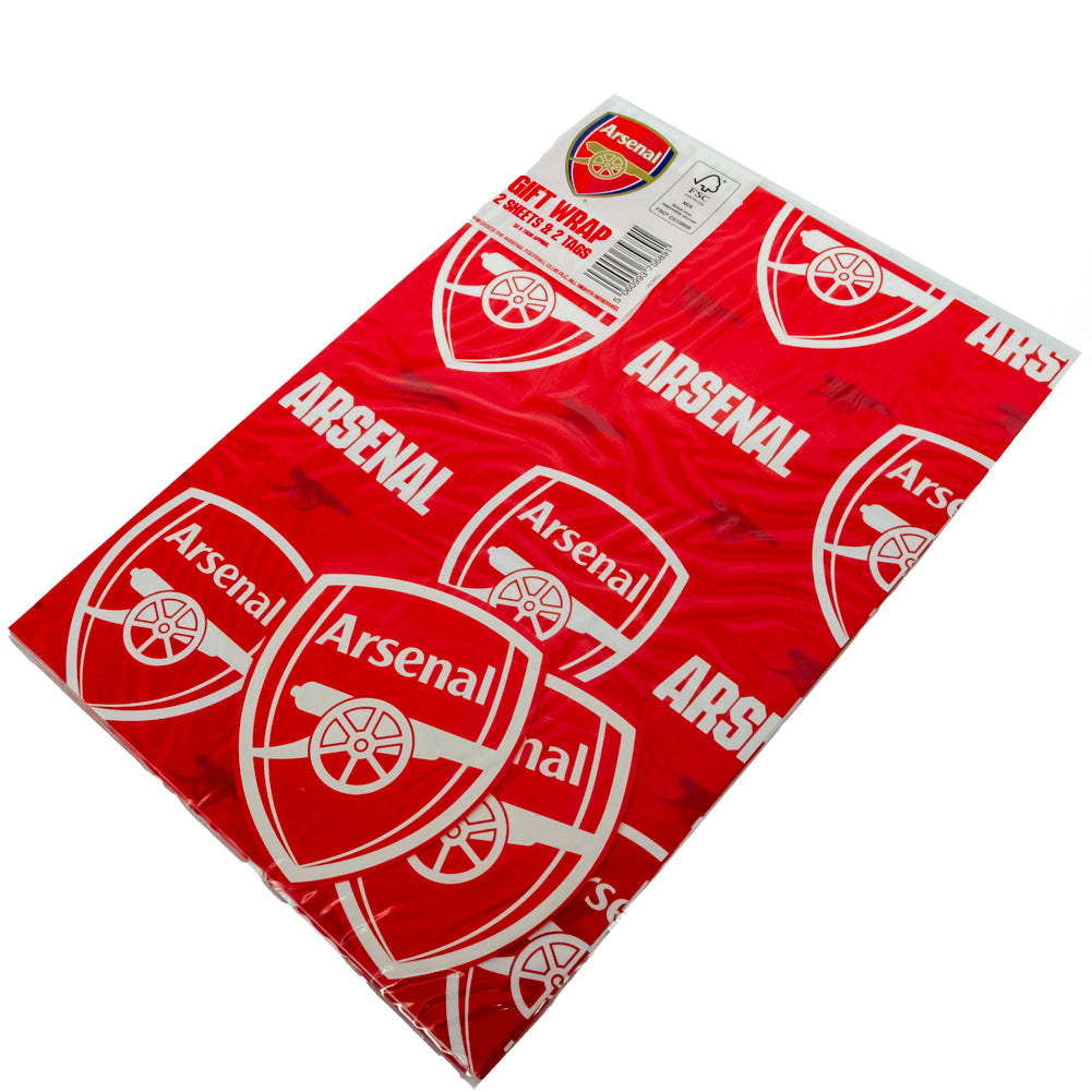 Arsenal FC Text Gift Wrap: 5 - Gift Wrap & Bags By Arsenal