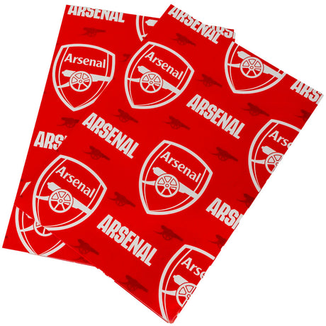 Arsenal FC Text Gift Wrap: 2 Gift Wrap & Bags By Arsenal