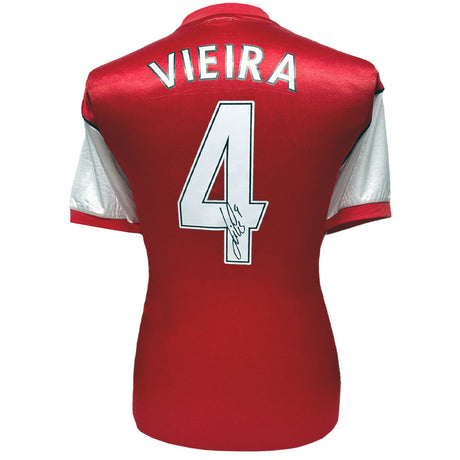 Arsenal FC Vieira Signed Shirt: 1 Signed Memorabilia By Arsenal