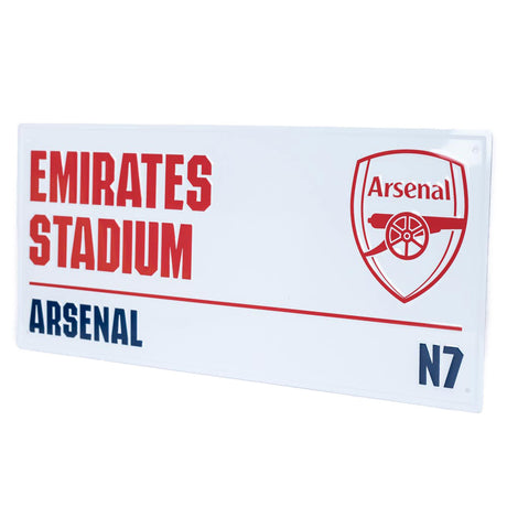 Arsenal FC White Street Sign - Shop Signs & Plaques At Gift Moments - 3