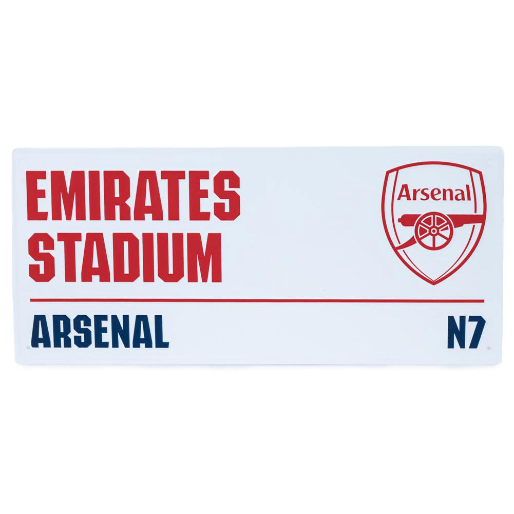 Arsenal FC White Street Sign - Shop Signs & Plaques At Gift Moments - 1