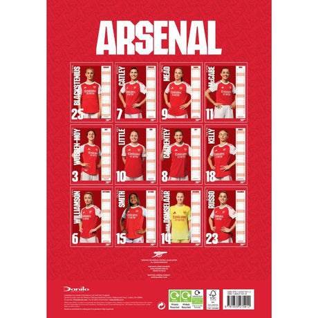 Arsenal WFC A3 Calendar 2026: 4 - Calendars By Arsenal