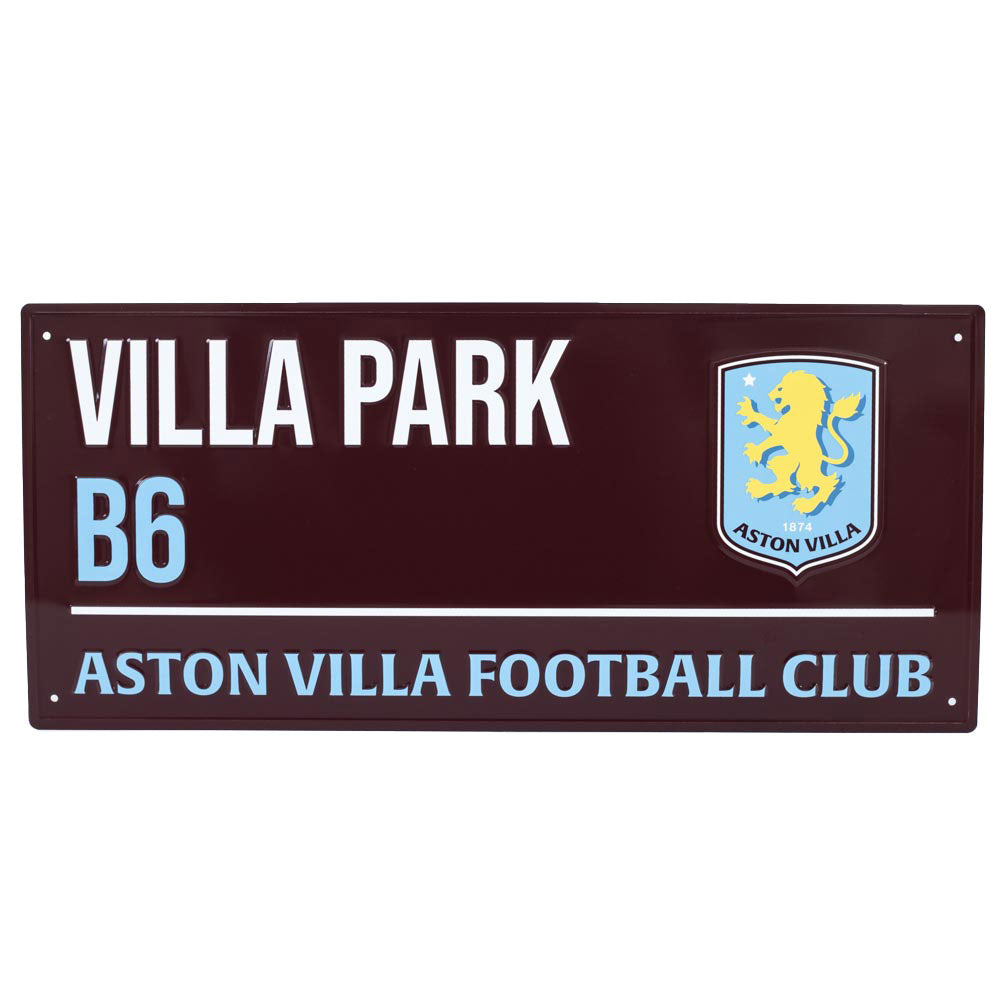 Aston Villa FC Colour Street Sign - Shop Signs & Plaques At Gift Moments - 1