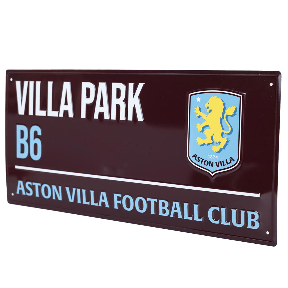 Aston Villa FC Colour Street Sign - Shop Signs & Plaques At Gift Moments - 3